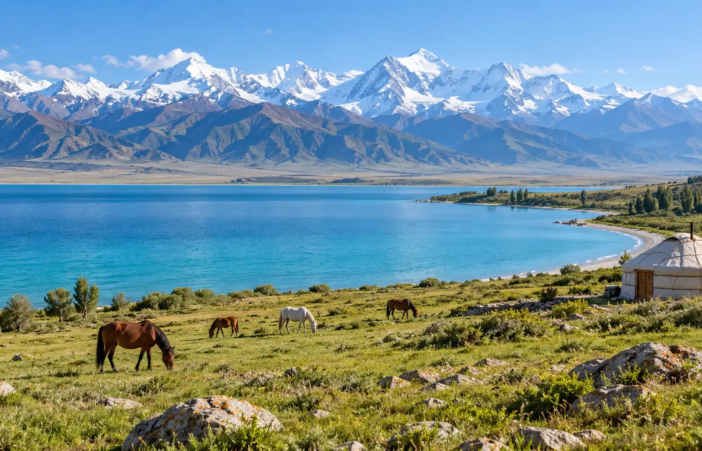 Paysage emblématique du Kirghizistan